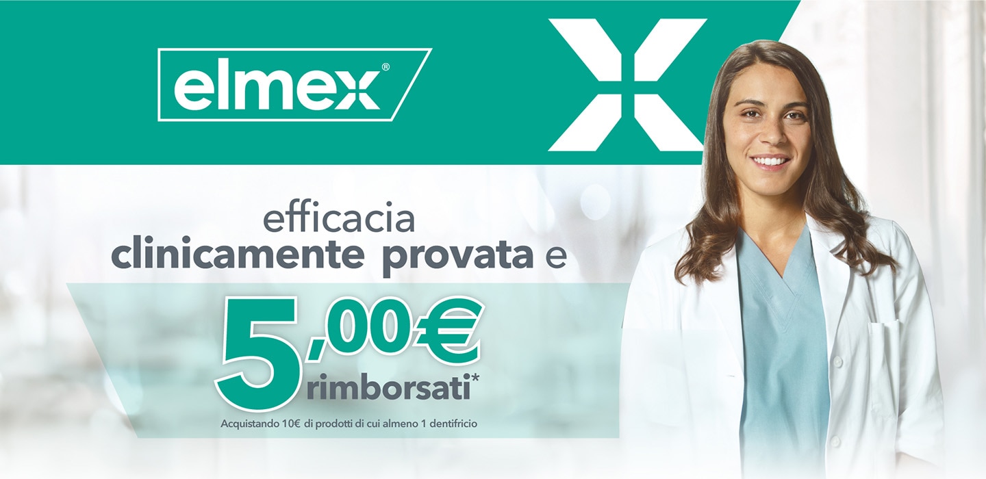 elmex efficacia clinicamente provata e 5€ rimborsati elmex efficacia clinicamente provata e 5€ rimborsati