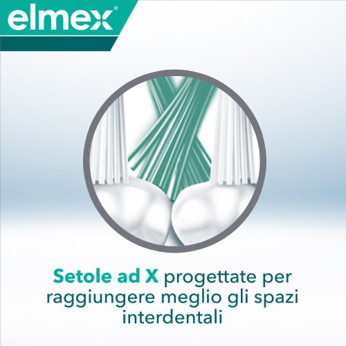 Setole ad X progettate per raggiungere meglio gli spazi interdentali