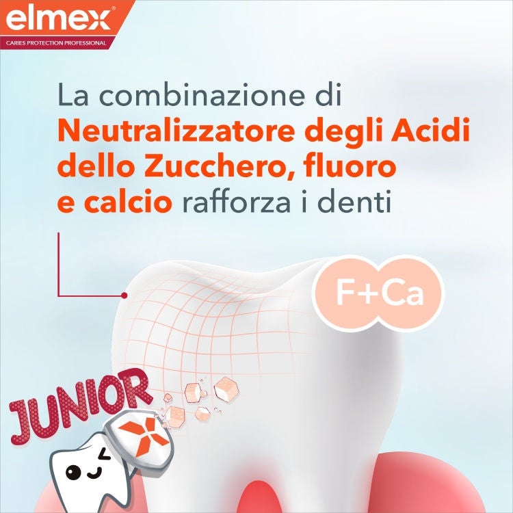La combinazione di / Neutralizzatore degli Acidi dello Zucchero, fluoro e calcio rafforza i denti
