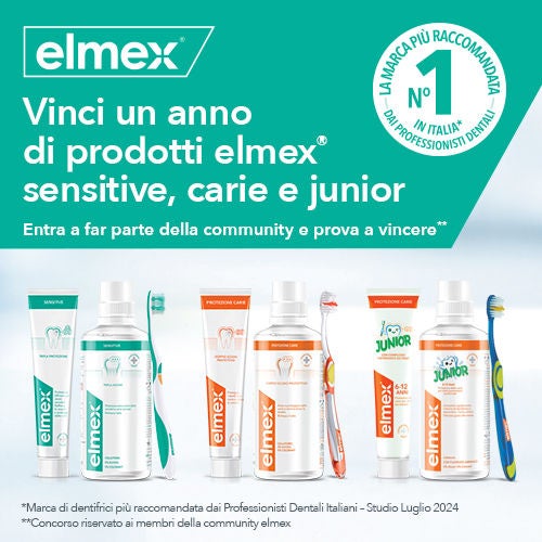 Vinci un anno di prodotti elmex sensitive, carie e junior