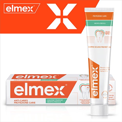Dentifricio elmex® Protezione Carie Sbiancante Delicato