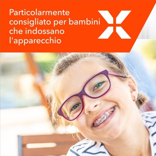 Particolarmenre consigliato per bambini che indossano l'apparecchio