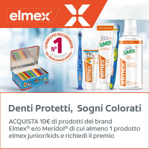 Spendi 10€ di prodotti elmex e/o meridol e ricevi la tua valigetta Carioca!
