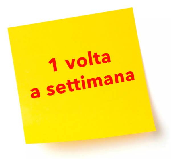 1 volta a settimana post it 1 volta a settimana post it